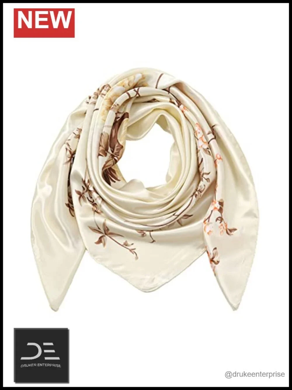 Silk-like Satin Square Scarf for Hair Wrapping at Night 35 Inch Bandana - Picture 2 of 6